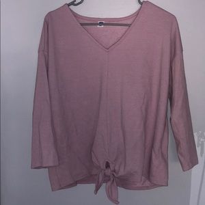 Bottom Knot 3/4 Sleeve Blouse